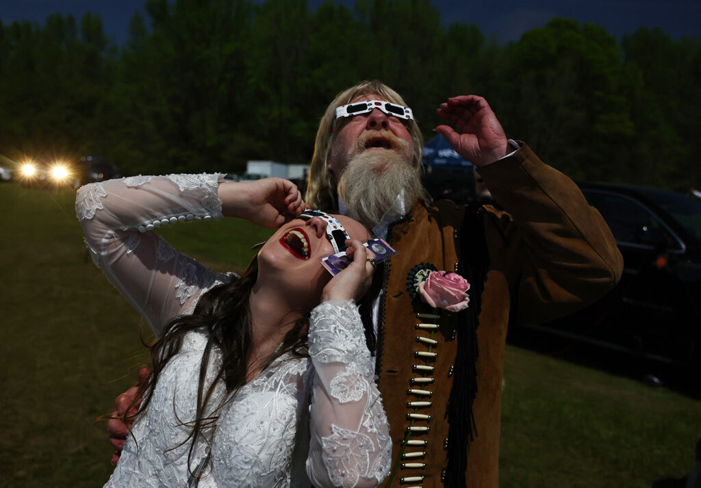 Millions of people spanning Mexico, the US, and Canada cast their gaze skyward on Monday to witness the awe-inspiring spectacle of a total solar eclipse tracing a slender path of darkness across the continent.